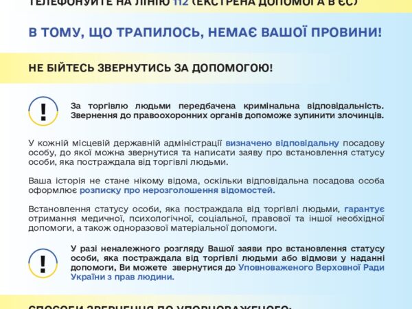 Торгівля людьми — це сучасне рабство